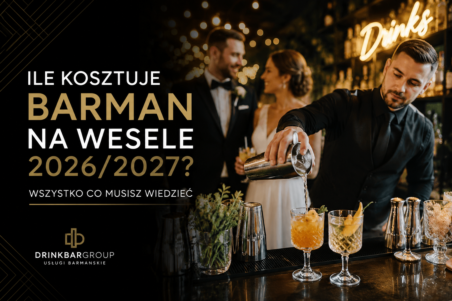 Ile kosztuje barman na wesele 2026/2027? Wszystko co musisz wiedzieć